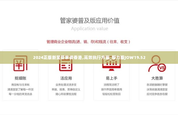 2024正版新奥管家婆香港,高效执行方案_智力版JOW19.52