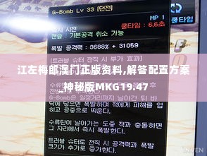 江左梅郎澳门正版资料,解答配置方案_神秘版MKG19.47