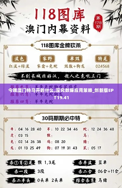 今晚澳门特马开的什么,深究数据应用策略_创新版EPT19.41