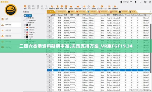二四六香港资料期期中准,决策支持方案_VR版FGF19.34