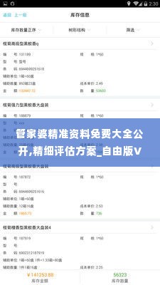 管家婆精准资料免费大全公开,精细评估方案_自由版VPL19.47