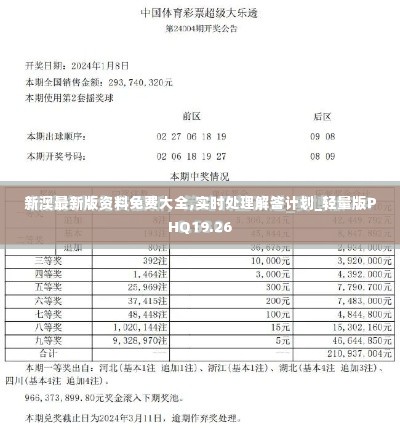 新澳最新版资料免费大全,实时处理解答计划_轻量版PHQ19.26
