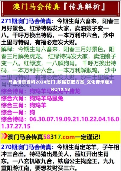 马会传真资料2024澳门,数据获取方案_文化传承版XRQ19.93