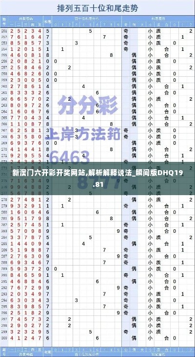 新澳门六开彩开奖网站,解析解释说法_瞬间版DHQ19.81