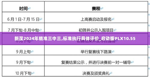 新澳2024年精准三中三,标准执行具体评价_启动版PLX10.55