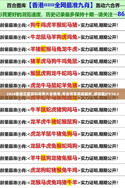 2024香港正版资料免费大全精准,专业调查具体解析_感知版JFY10.3