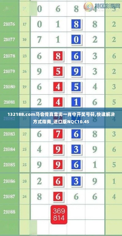 132188.соm马会传真查询一肖中开奖号码,快速解决方式指南_进口版NQC10.45