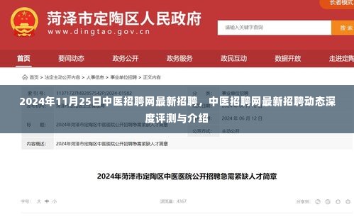 2024年11月25日中医招聘网最新招聘动态深度评测与介绍