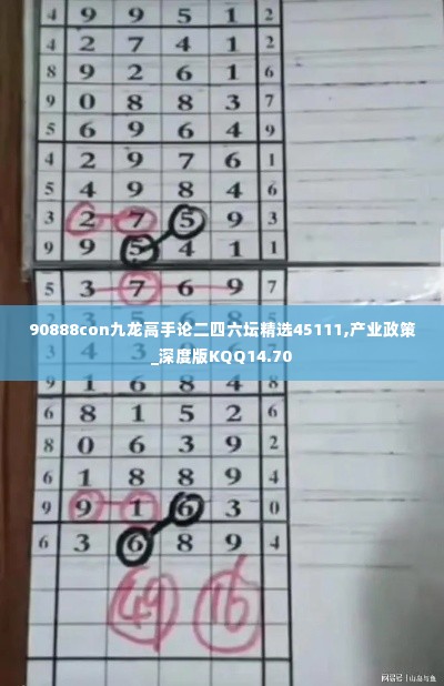 90888con九龙高手论二四六坛精选45111,产业政策_深度版KQQ14.70