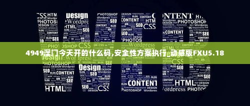 4949澳门今天开的什么码,安全性方案执行_动感版FXU5.18