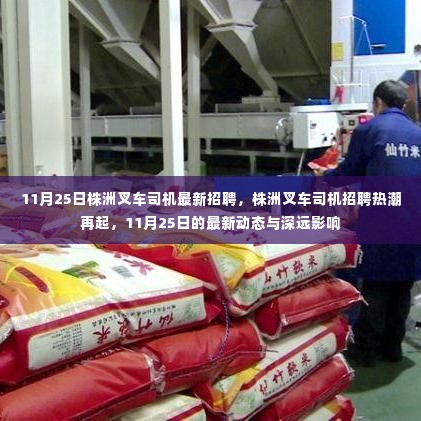 株洲叉车司机招聘热潮再起,最新动态与深远影响