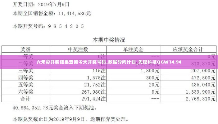 六禾彩开奖结果查询今天开奖号码,数据导向计划_先锋科技QGW14.94