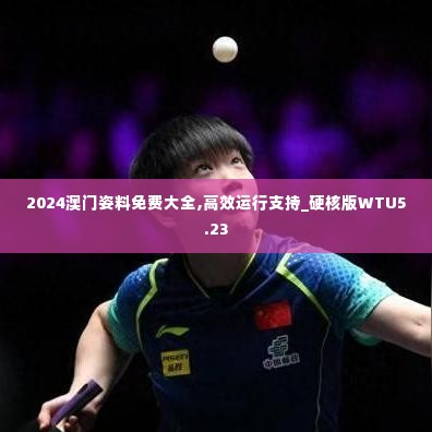 2024澳门姿料免费大全,高效运行支持_硬核版WTU5.23