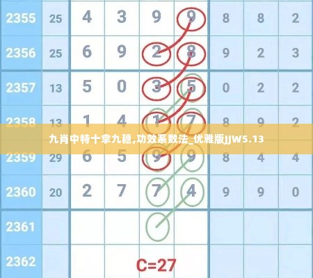 九肖中特十拿九稳,功效系数法_优雅版JJW5.13