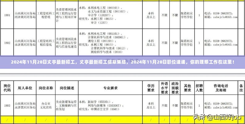 丈亭最新招工信息集结,2024年11月28日职位速递,理想工作等你应聘!