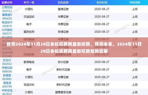 2024年11月28日余杭招聘网最新招聘趋势洞察与预测