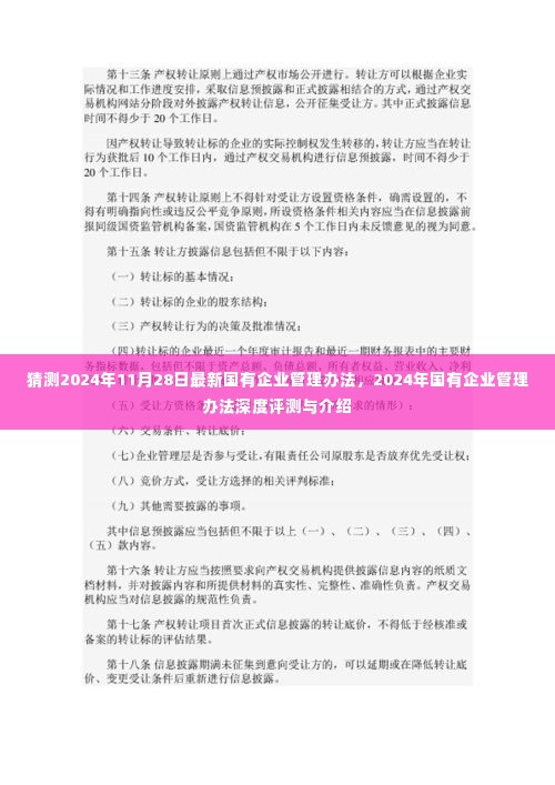 建议,深度解读,2024年国有企业管理办法全新解读与评测