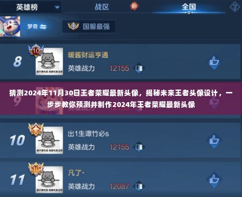 揭秘预测与制作,2024年王者荣耀最新头像设计展望与教程