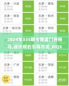 2024年335期今晚澳门开特马,设计规划引导方式_EIQ58.497社区版