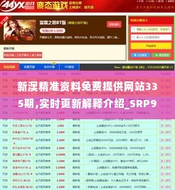 新澳精准资料免费提供网站335期,实时更新解释介绍_SRP96.211多维版