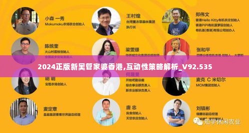 2024正版新奥管家婆香港,互动性策略解析_V92.535