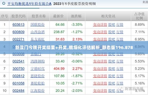 新澳门今晚开奖结果+开奖,精细化评估解析_静态版196.878