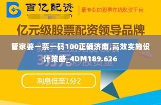 管家婆一票一码100正确济南,高效实施设计策略_4DM189.626