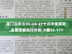 澳门三中三03-24-27十元中奖规则,全面理解执行计划_D版55.177