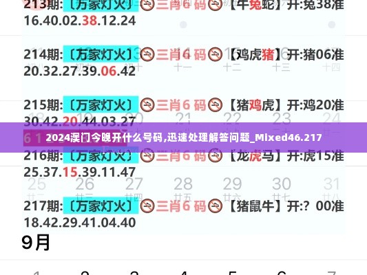 2024澳门今晚开什么号码,迅速处理解答问题_Mixed46.217