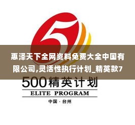 惠泽天下全网资料免费大全中国有限公司,灵活性执行计划_精英款71.702