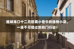 海口十二月小巷独特小店探秘,热门美食之旅,不容错过!