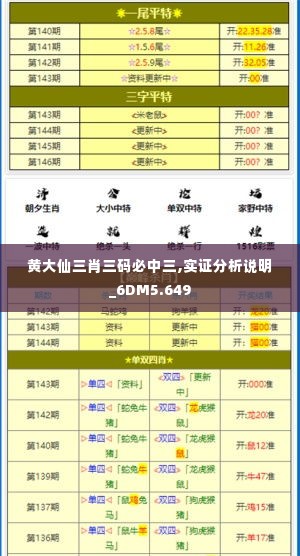 黄大仙三肖三码必中三,实证分析说明_6DM5.649