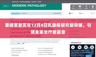 历年乳腺癌研究重大突破,引领未来治疗新篇章(十二月六日更新)