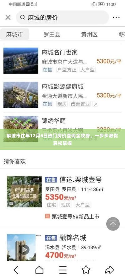 麻城市往年12月6日热门房价查询攻略,轻松掌握购房信息