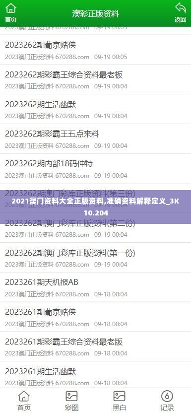 2021澳门资料大全正版资料,准确资料解释定义_3K10.204