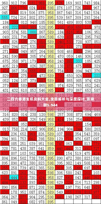 二四六香港玄机资料大全,全面解析与深度探讨_顶级款5.944