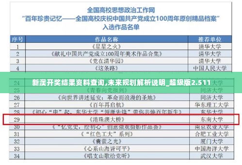 新澳开奖结果资料查询,未来规划解析说明_超级版2.511