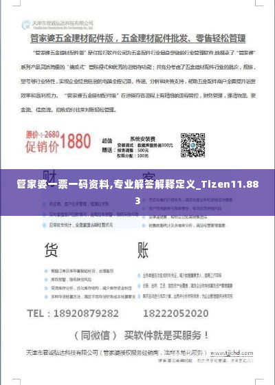 管家婆一票一码资料,专业解答解释定义_Tizen11.883