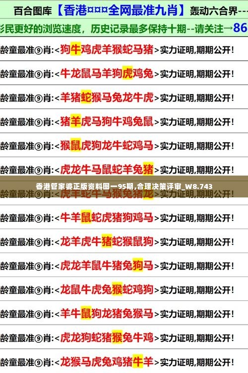 香港管家婆正版资料图一95期,合理决策评审_W8.743