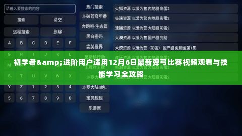 初学者与进阶用户弹弓比赛视频观看及技能学习全攻略(最新更新,12月6日)