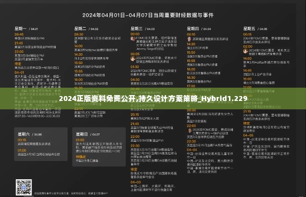 2024正版资料免费公开,持久设计方案策略_Hybrid1.229