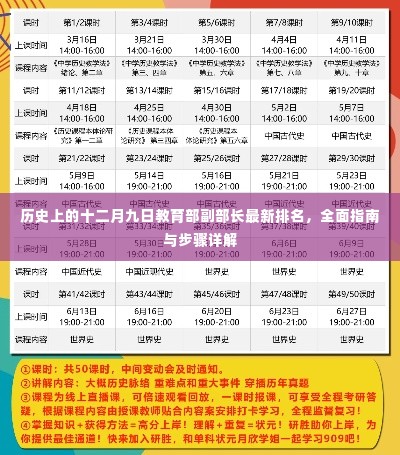 历史上的十二月九日教育部副部长排名,全面指南与详解步骤