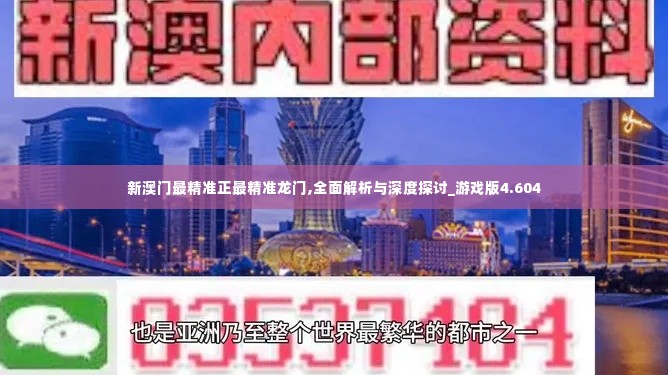 新澳门最精准正最精准龙门,全面解析与深度探讨_游戏版4.604