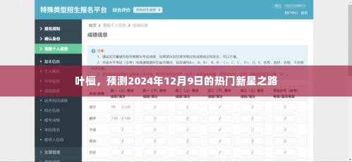 叶檀,预测热门新星之路,2024年12月9日的璀璨崛起
