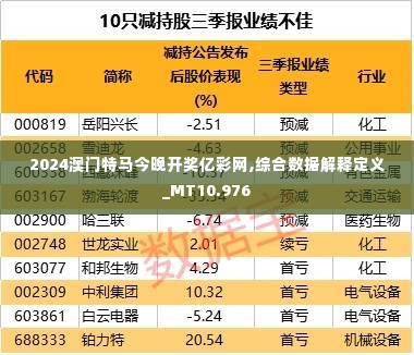 2024澳门特马今晚开奖亿彩网,综合数据解释定义_MT10.976