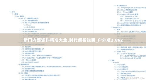 新门内部资料精准大全,时代解析说明_户外版2.862