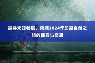 探寻未知秘境,预测2024年印度自然之旅的惊喜与奇遇
