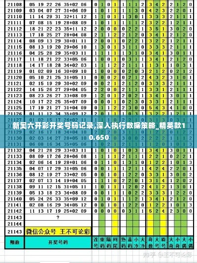 新奥六开彩开奖号码记录,深入执行数据策略_精英款10.650