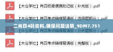 二肖四4码资料,确保问题说明_9DM7.751