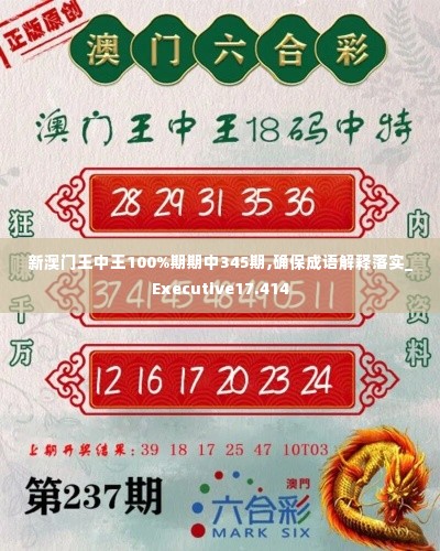 新澳门王中王100%期期中345期,确保成语解释落实_Executive17.414
